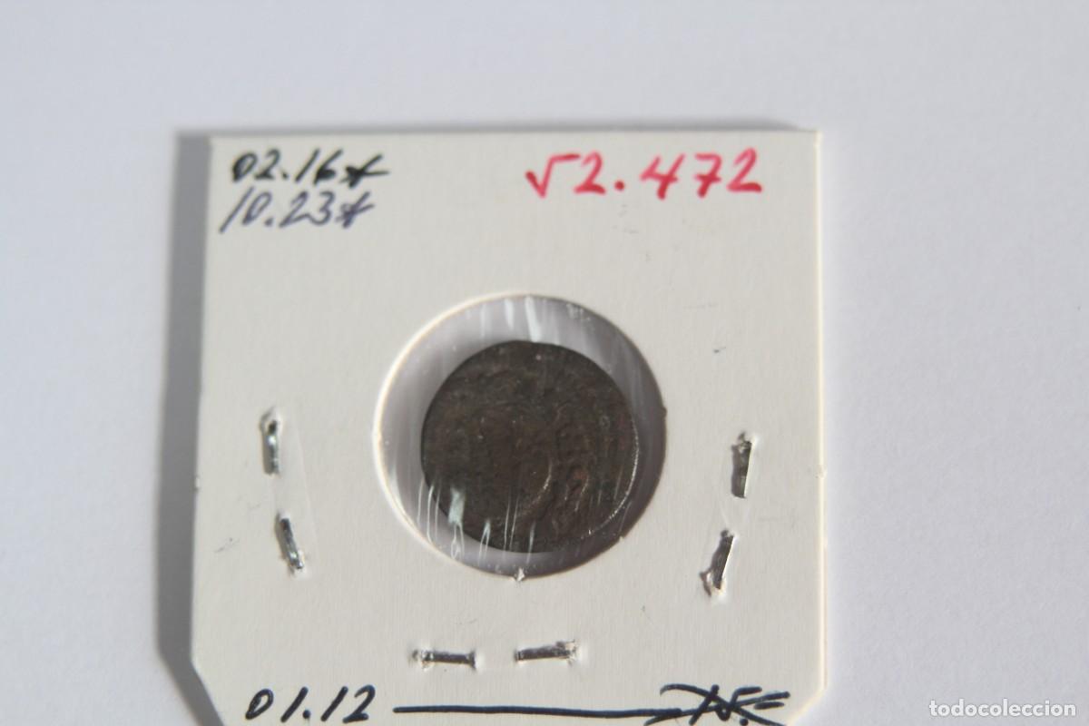Monedas de Espa&ntilde;a: Moneda de 1 Ardite de 1708 XC 47 BARCELONA en BC - Foto 2
