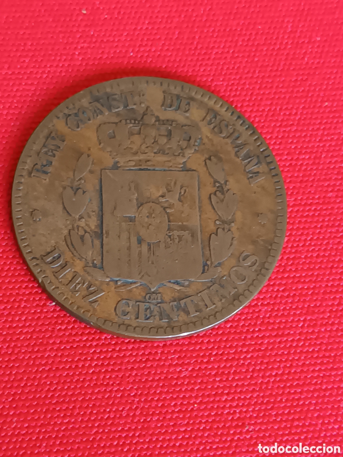 Monedas de Espa&ntilde;a: ALFONSO XII. 10 C&Eacute;NTIMOS DE 1878. - Foto 2