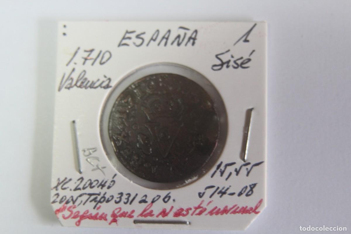 Monedas de Espa&ntilde;a: Moneda de 1 Sis&eacute; de 1710 XC 2004 VALENCIA en BC+ - Foto 1
