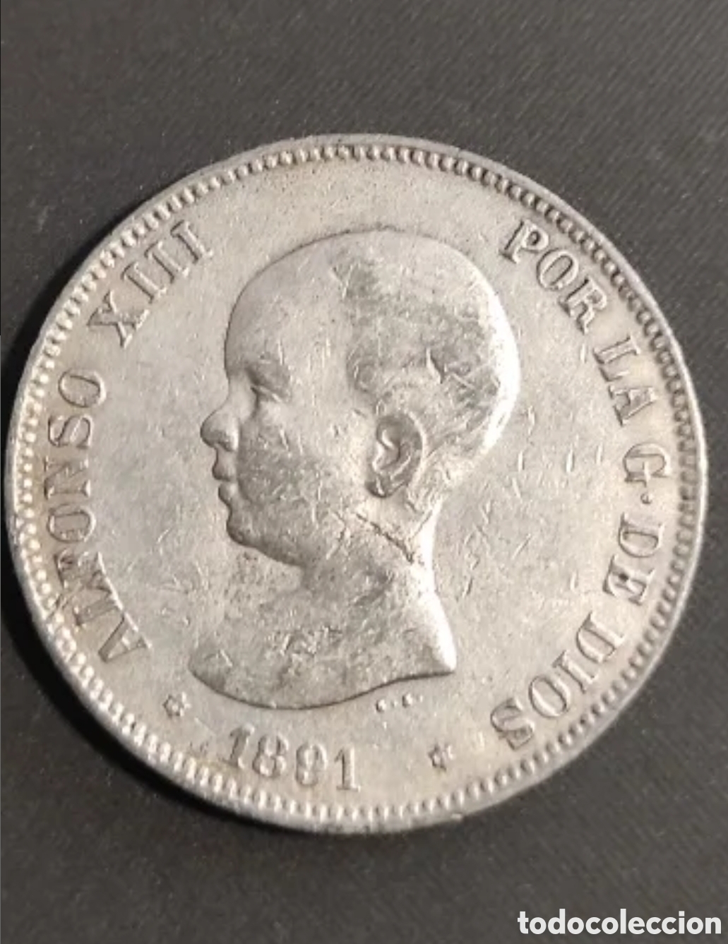Monedas de Espa&ntilde;a: Moneda 5 pesetas Alfonso Xiii - Foto 2