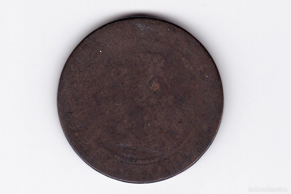 Monedas de Espa&ntilde;a: Moneda. Espa&ntilde;a. Gobierno Provisional. 10 C&eacute;ntimos. 1870 - Foto 2