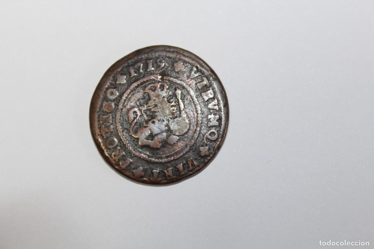 Monedas de Espa&ntilde;a: Moneda de 4 Maraved&iacute;s de 1719 XC2024 ZARAGOZA en BC+ - Foto 1