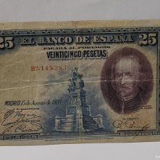 Monedas de España: BILLETE 25 PESETAS 1928 - SERIE B - CALDERÓN DE LA BARCA - BRADBURY WILKINSON