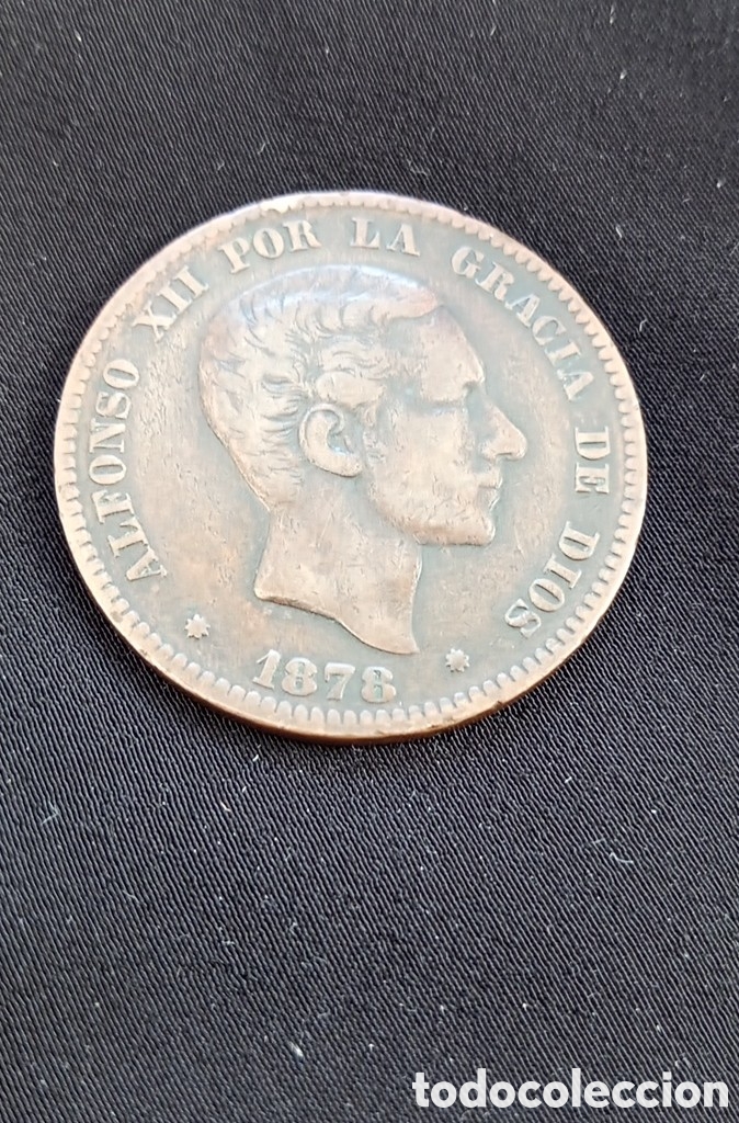 Moedas de Espanha: 10 CENTIMOS 1878 #####