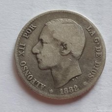 Monedas de España: MONEDA DE UNA PESETA ALFONSO XII AÑO 1882 PESA 4.77 Y MIDE 23 MILÍMETROS DE PLATA DE PLATA