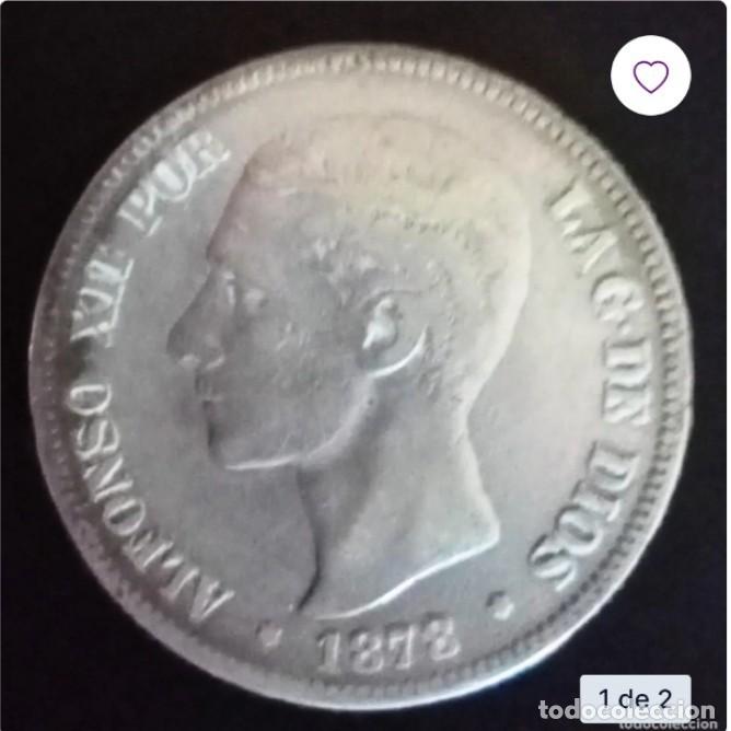 Monedas de Espa&ntilde;a: Moneda de Alfonso XII de plata 1878 - Foto 1