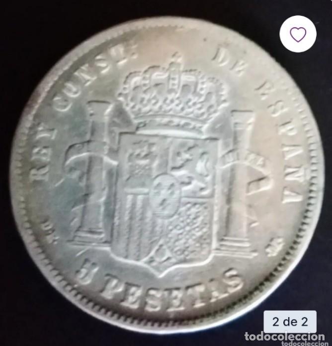 Monedas de Espa&ntilde;a: Moneda de Alfonso XII de plata 1878 - Foto 2