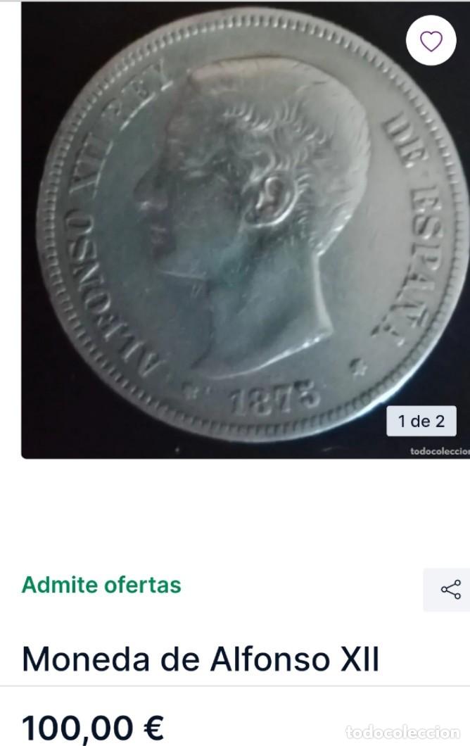 Monedas de Espa&ntilde;a: Moneda de Alfonso XII-1875 - Foto 1