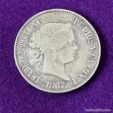 Monedas de España: MONEDA ESPAA. ISABEL II. 1867. UN ESCUDO. PLATA. MADRID. ORIGINAL. MUY BONITA. 12,93GR.