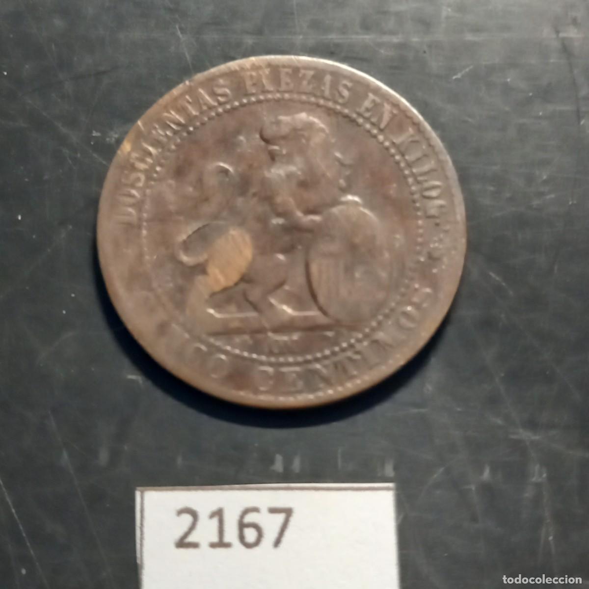 Monedas de Espa&ntilde;a: Espa&ntilde;a 5 c&eacute;ntimos 1870 - Foto 2