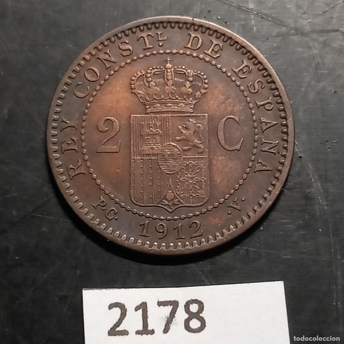 Monedas de Espa&ntilde;a: Espa&ntilde;a 2 c&eacute;ntimos 1912 - Foto 2