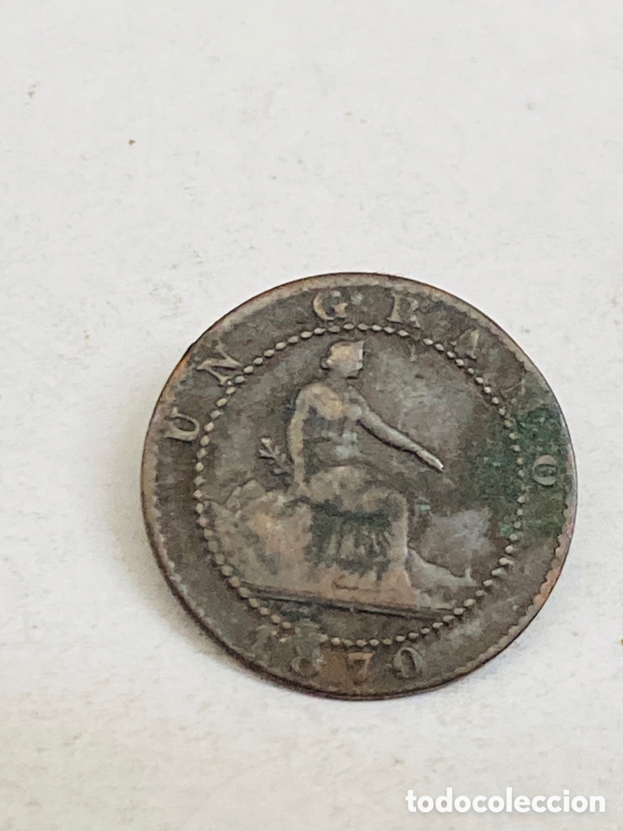 Monedas de Espa&ntilde;a: Moneda 1 c&eacute;ntimo 1870 X33 - Foto 2