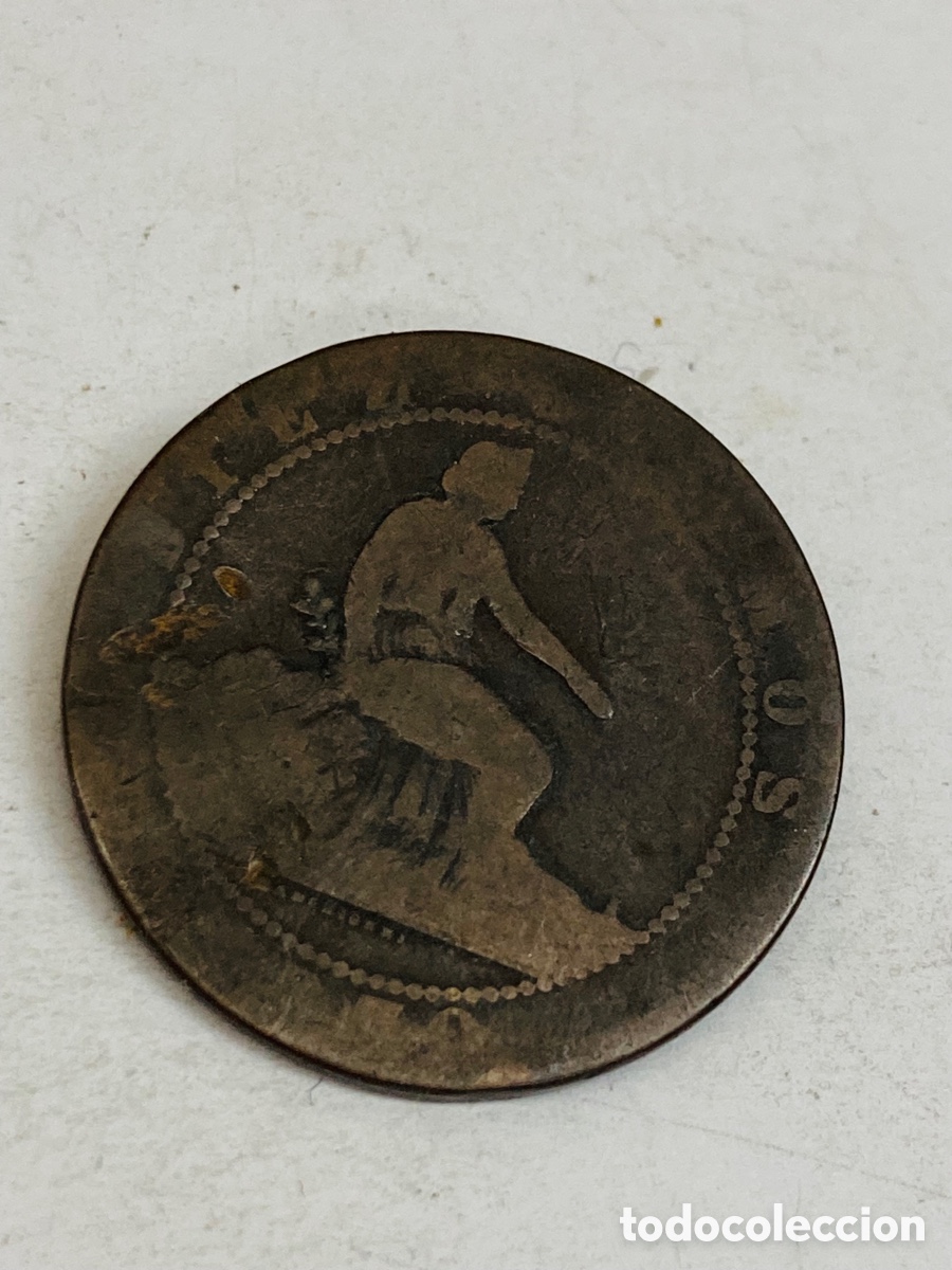 Monedas de Espa&ntilde;a: Moneda de diez c&eacute;ntimos 1870 X33 - Foto 1
