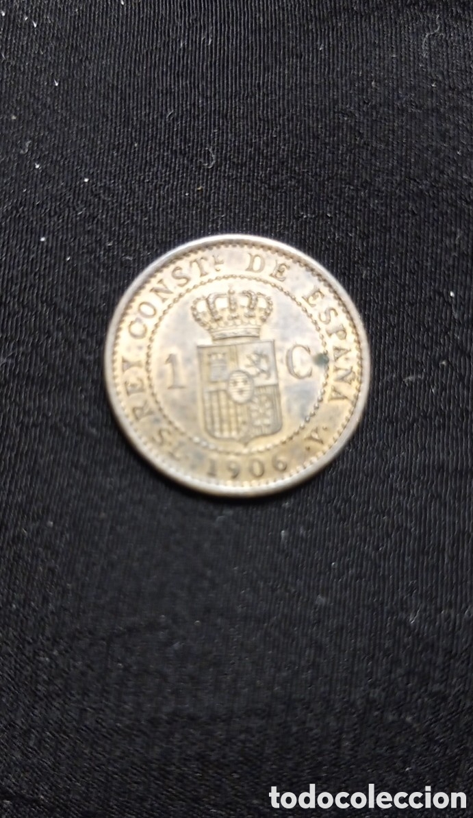 M&uuml;nzen von Spanien: 1 CENTIMO 1906 S/C BRILLO ORIGINAL