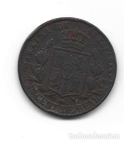 Monedas de Espa&ntilde;a: ISABEL II- 25 CENTIMOS DE REAL-1864-SEGOVIA - Foto 2