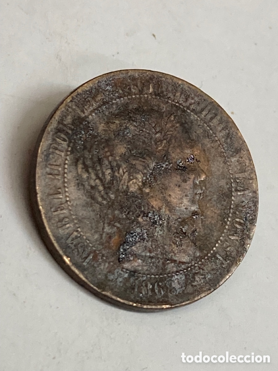 Monedas de Espa&ntilde;a: Moneda 2 1/2 c&eacute;ntimos de escudo 1868 L15 - Foto 1