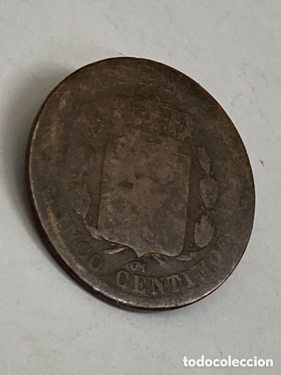 Monedas de Espa&ntilde;a: Moneda de 5 c&eacute;ntimos 1879 L15 - Foto 2