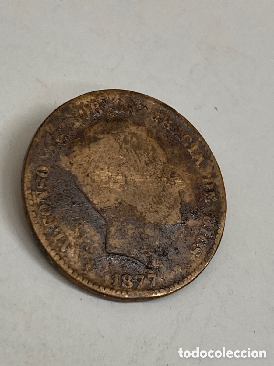 Monedas de Espa&ntilde;a: Moneda de 10 C&eacute;ntimos 1877 L15 - Foto 1