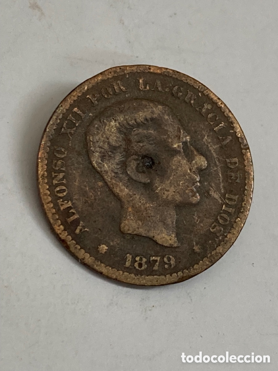 Monedas de Espa&ntilde;a: Moneda de 5 c&eacute;ntimos 1879 L15 - Foto 1