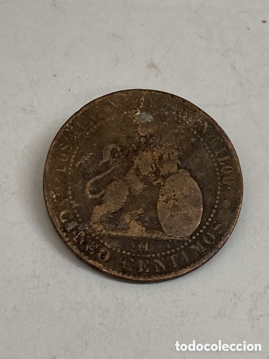 Monedas de Espa&ntilde;a: Moneda 5 c&eacute;ntimos 1870 L15 - Foto 1