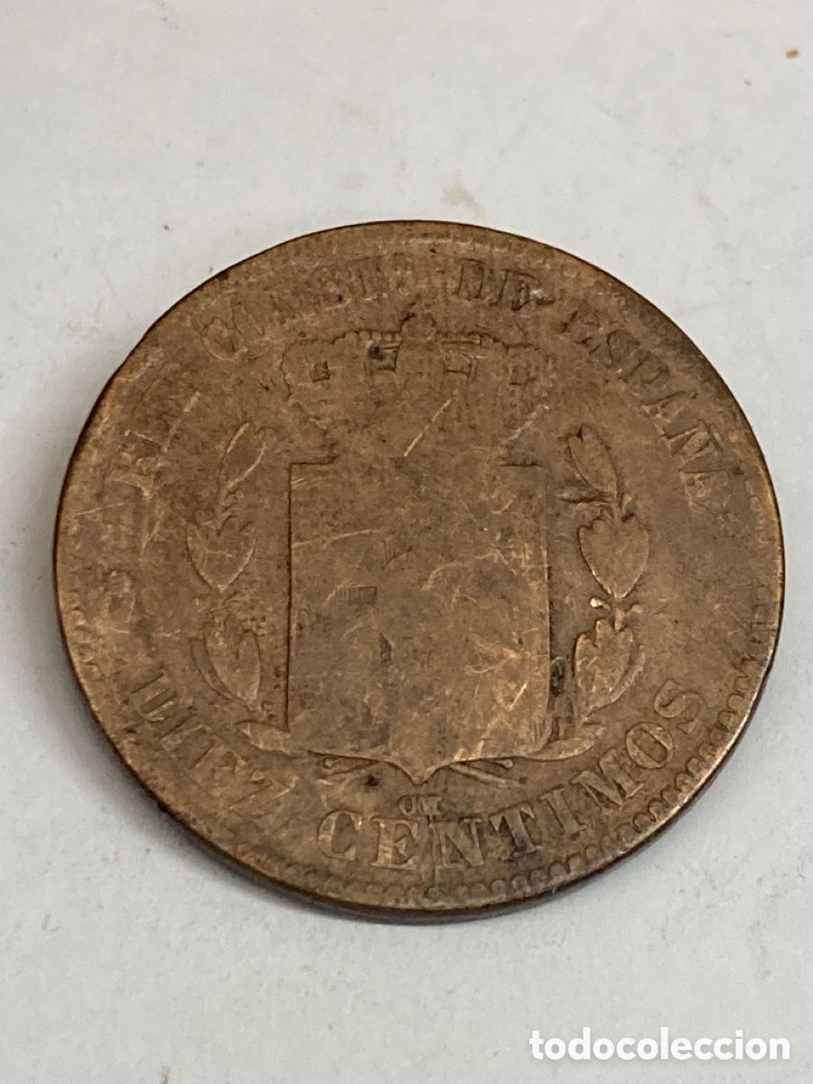 Monedas de Espa&ntilde;a: Moneda diez c&eacute;ntimos 1878 L15 - Foto 2