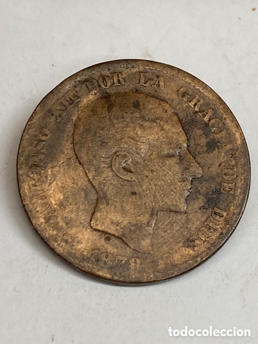 Monedas de Espa&ntilde;a: Moneda diez c&eacute;ntimos 1878 L15 - Foto 1