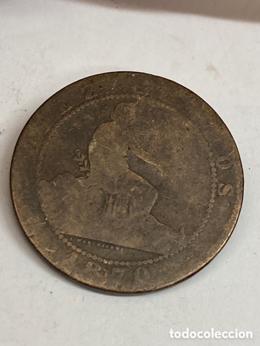 Monedas de Espa&ntilde;a: Moneda 10 c&eacute;ntimos 1870 L15 - Foto 1
