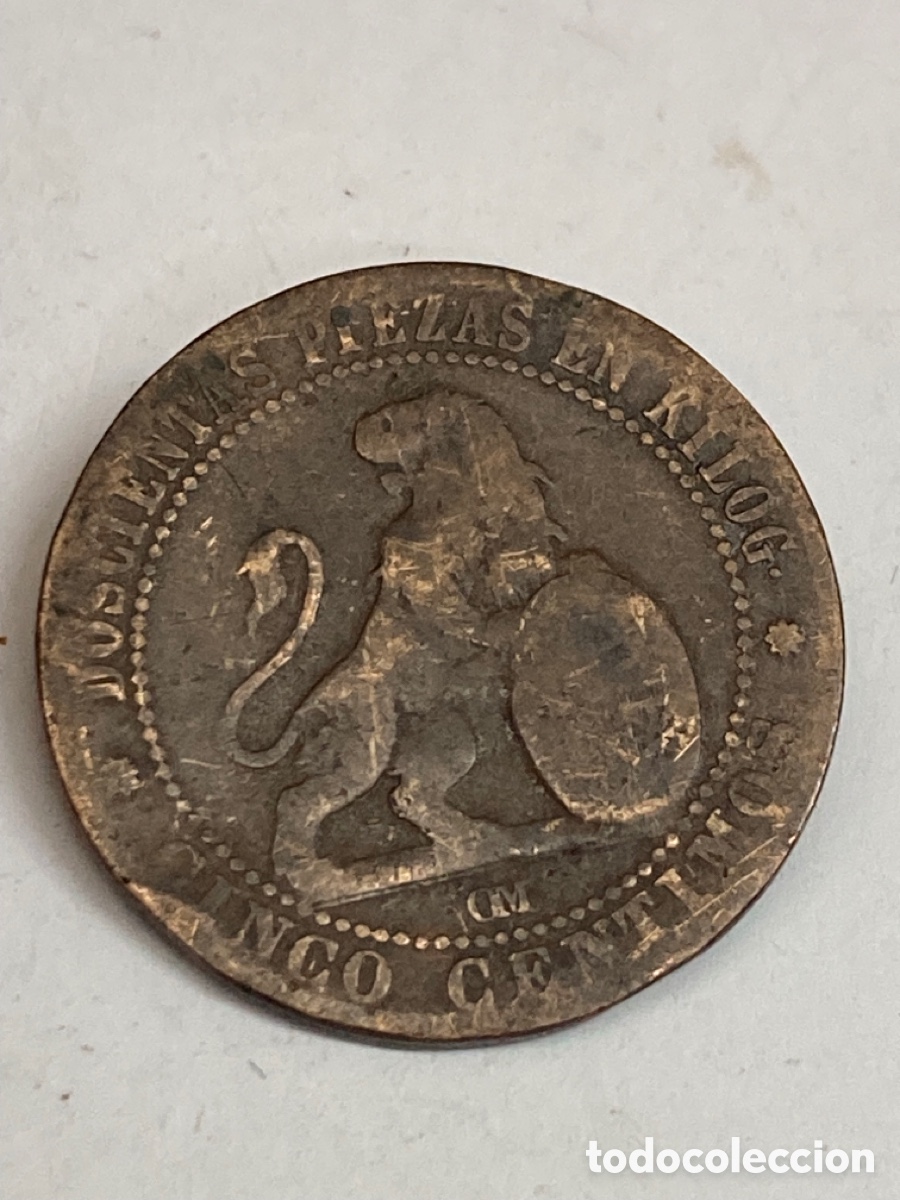 Monedas de Espa&ntilde;a: Moneda 5 c&eacute;ntimos 1879 L15 - Foto 1