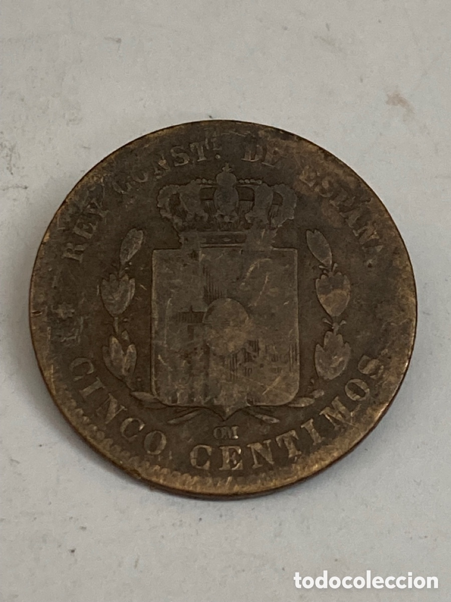Monedas de Espa&ntilde;a: Moneda 5 c&eacute;ntimos 1878 L15 - Foto 1