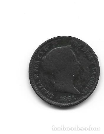Monedas de Espa&ntilde;a: ISABEL II- 10 CENTIMOS DE REAL- 1864-SEGOVIA - Foto 1