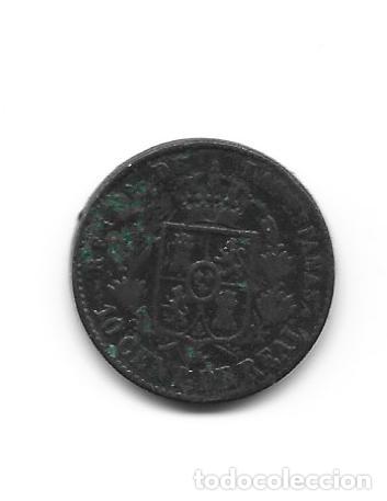 Monedas de Espa&ntilde;a: ISABEL II- 10 CENTIMOS DE REAL- 1864-SEGOVIA - Foto 2