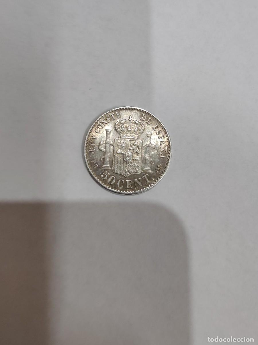 Monedas de Espa&ntilde;a: Moneda de 50 c&eacute;ntimos de Alfonso XIII 1892 - Foto 3