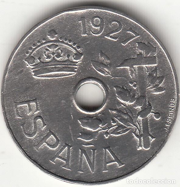 Monedas de Espa&ntilde;a: ALFONSO XIII: 25 CENTIMOS 1927 / SIN CIRCULAR - Foto 1