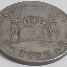 Monedas de España: RÉPLICA MONEDA 1765. 8 REALES. REY CARLOS III, MÉJICO, ESPAÑA.