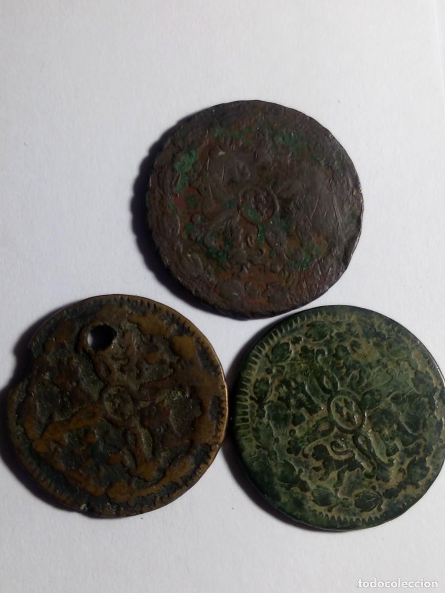 Monedas de Espa&ntilde;a: FERNANDO VII - LOTE 3 MONEDAS DE 8 MARAVEDIS - Foto 2