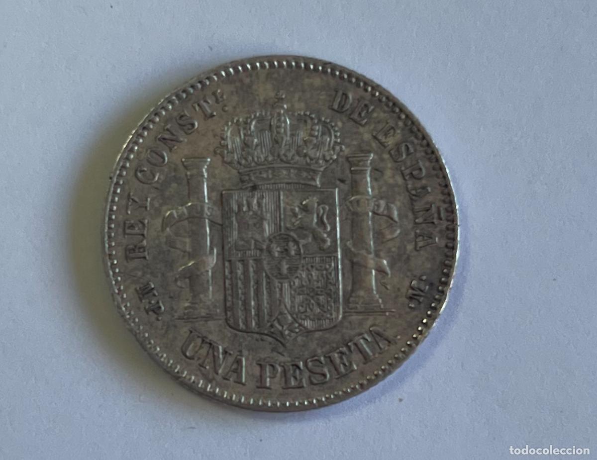 Monedas de Espa&ntilde;a: 1 Peseta de Alfonso XIII del 1889 - Foto 4