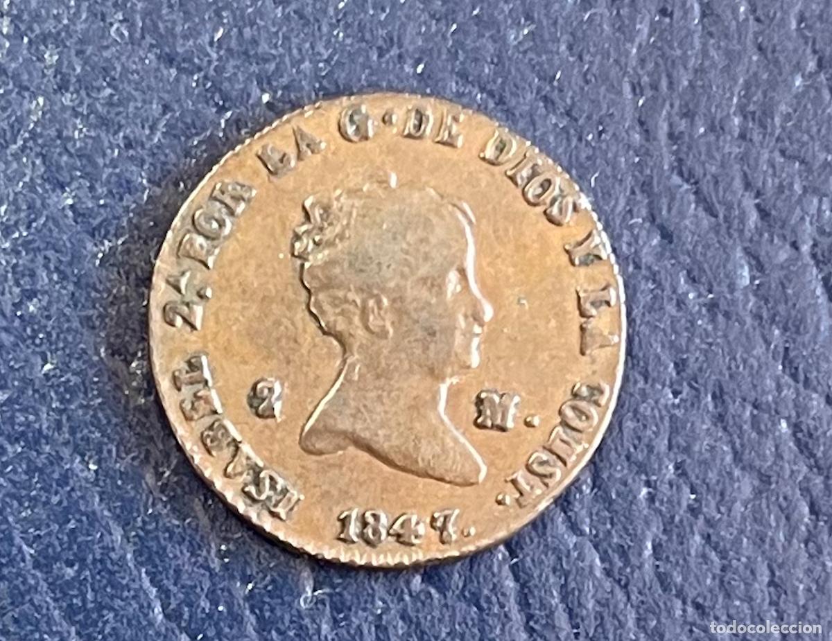 Monedas de Espa&ntilde;a: 2 Maraved&iacute;s de Isabel II del 1847 - Foto 1