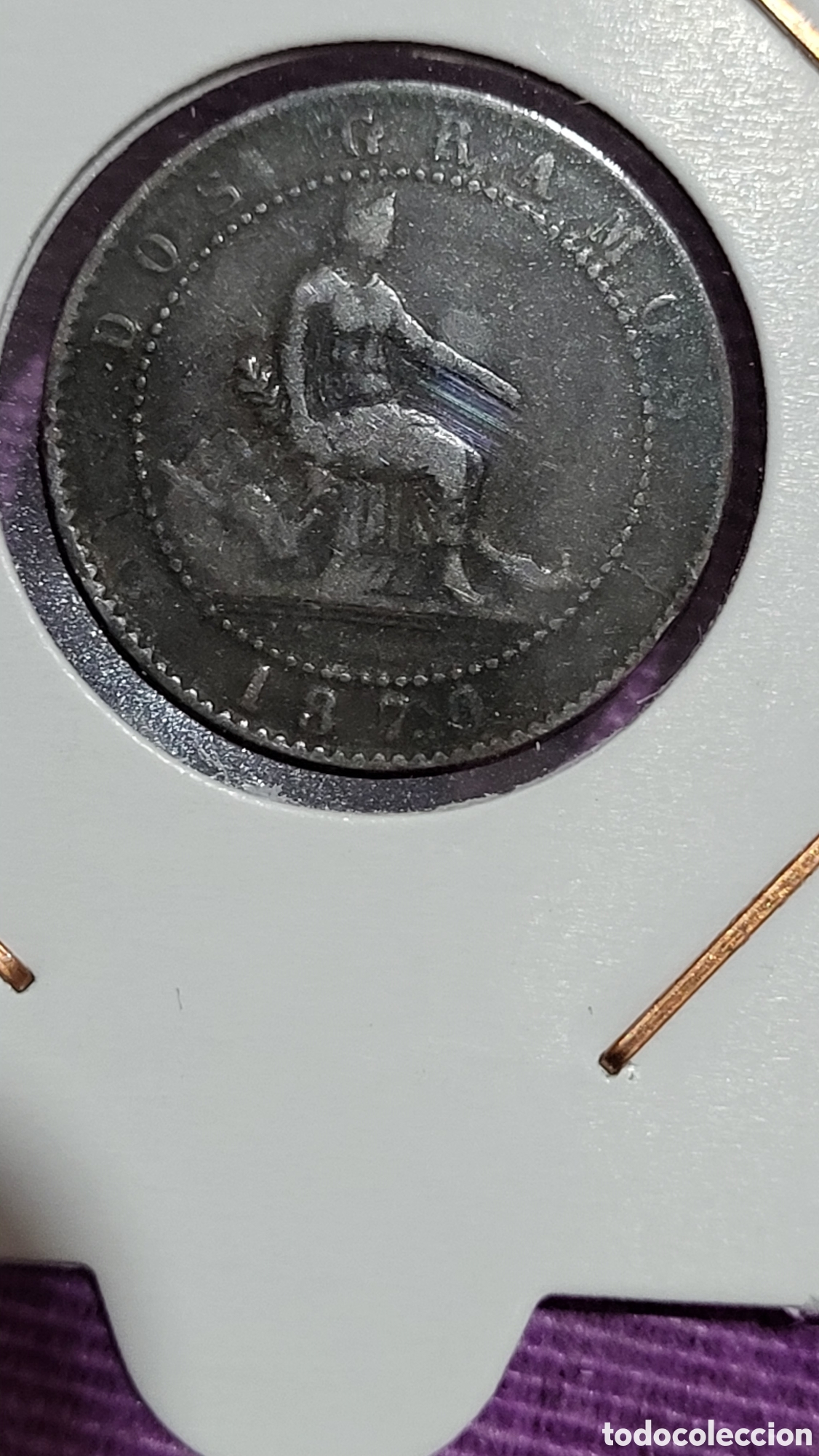 Monedas de Espa&ntilde;a: Moneda 2 centimos 1870 Govierno Provisional - Foto 1