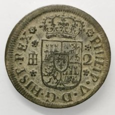Monedas de España: FELIPE V 2 MARAVEDÍS 1745 SEGOVIA.