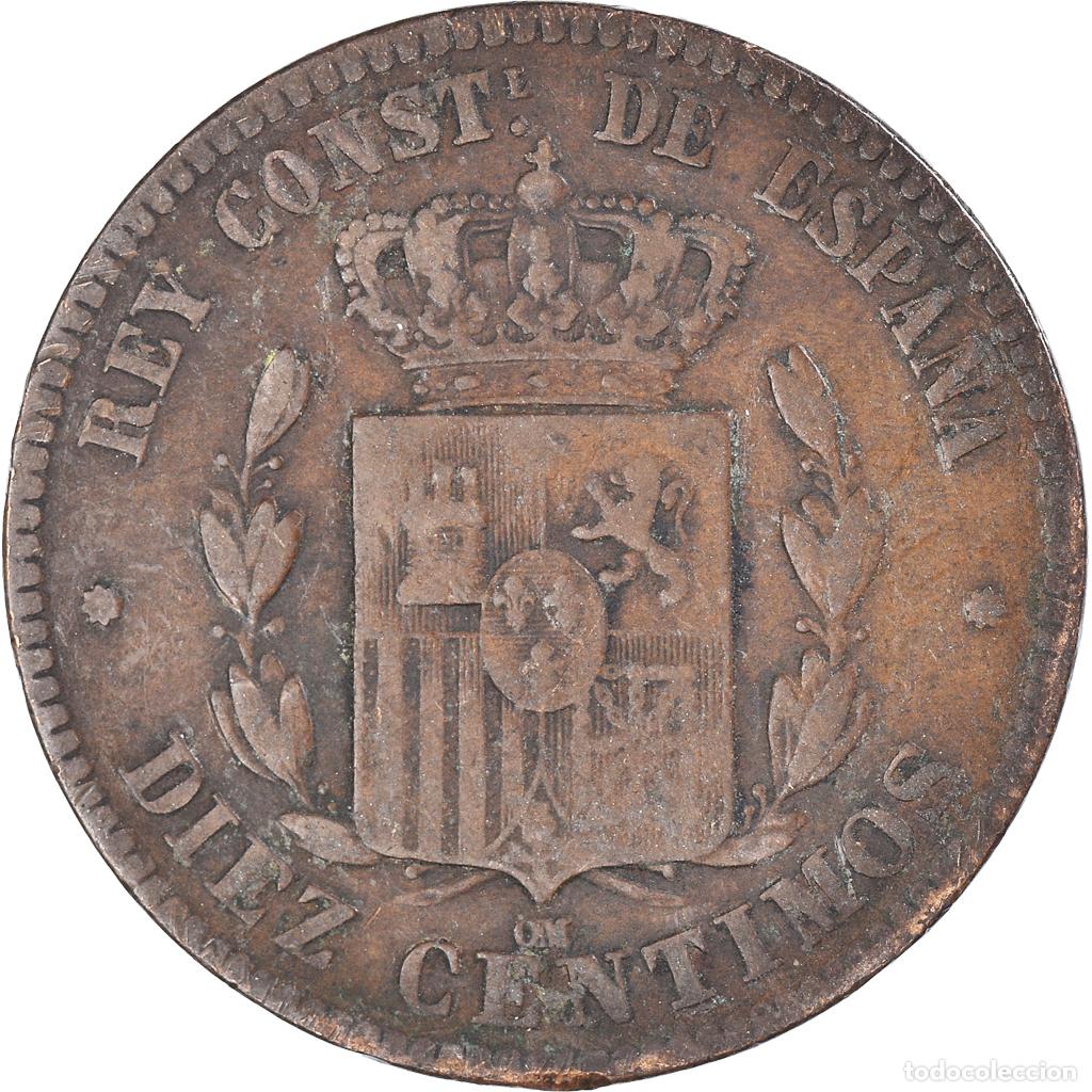 Monedas de Espa&ntilde;a: [#1084207] Moneda, Espa&ntilde;a, 10 Centimos, 1878 - Foto 2