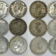 Monedas de España: 2475 ESPAÑA 1870 LOTE 9 DUROS 1870-1871*71-1871*73-1871*74-1878 EM M-1890 MP M-1891-1892-1899 5 PE