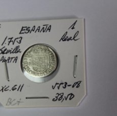 Monedas de España: 1 REAL DE PLATA DE 1753 SEVILLA , XC 611 EN BC+