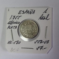 Monedas de España: 1 REAL DE PLATA DE 1755 MEXICO XC 580 EN BC+