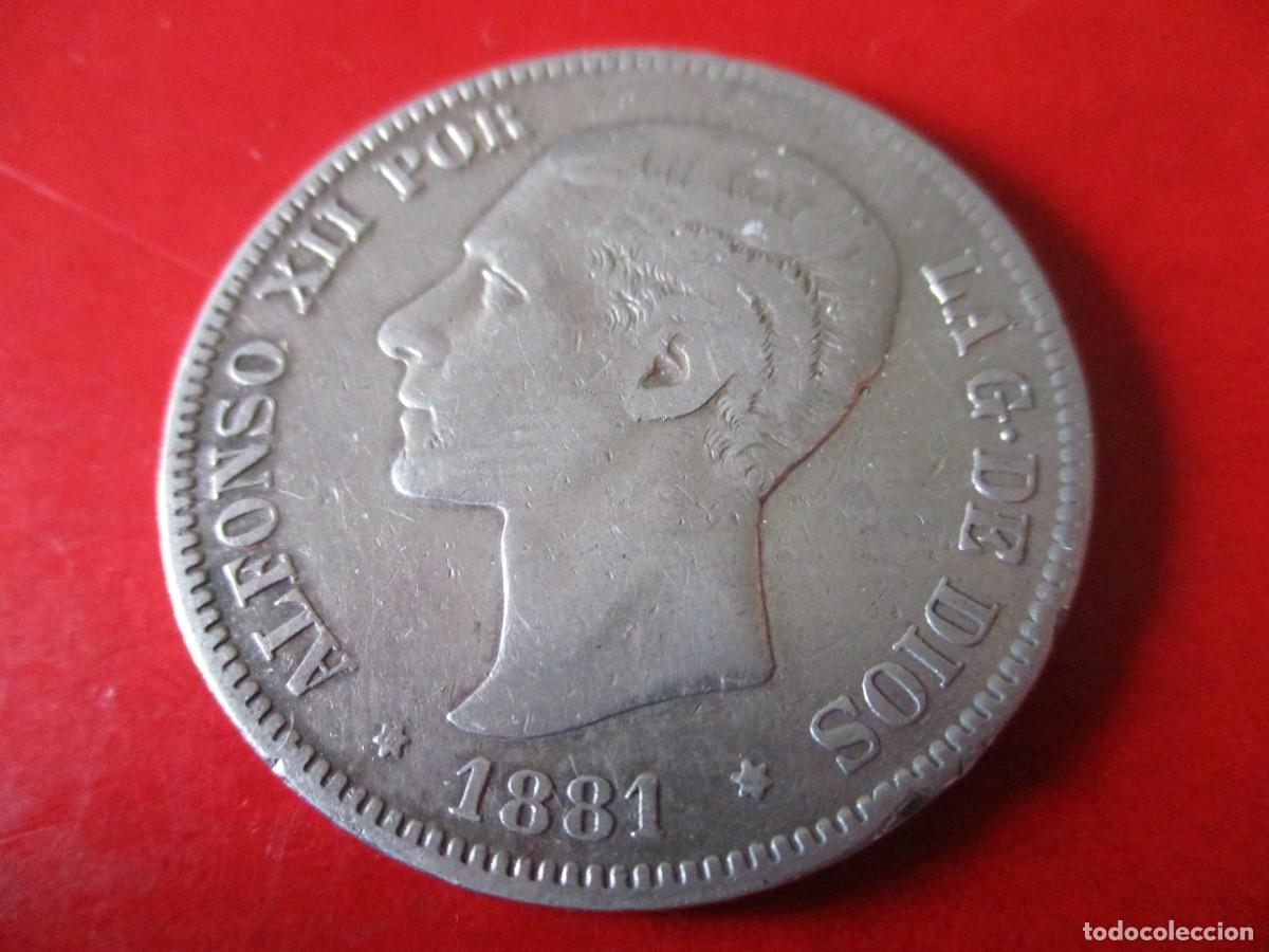 Monedas de Espa&ntilde;a: Alfonso XII. 5 pts. de plata 1881 MSM. #mn - Foto 1