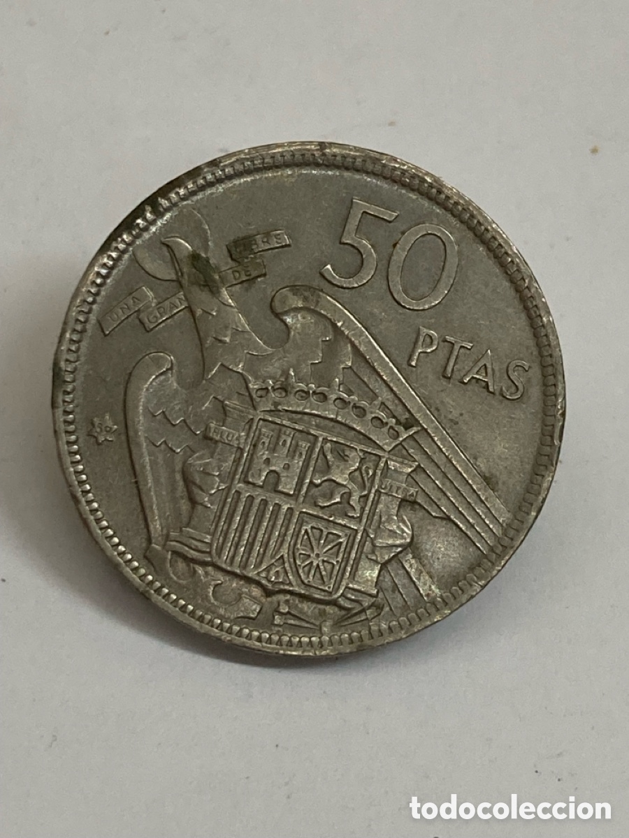 Monedas de Espa&ntilde;a: Moneda 50 pesetas 1957 M23 - Foto 2