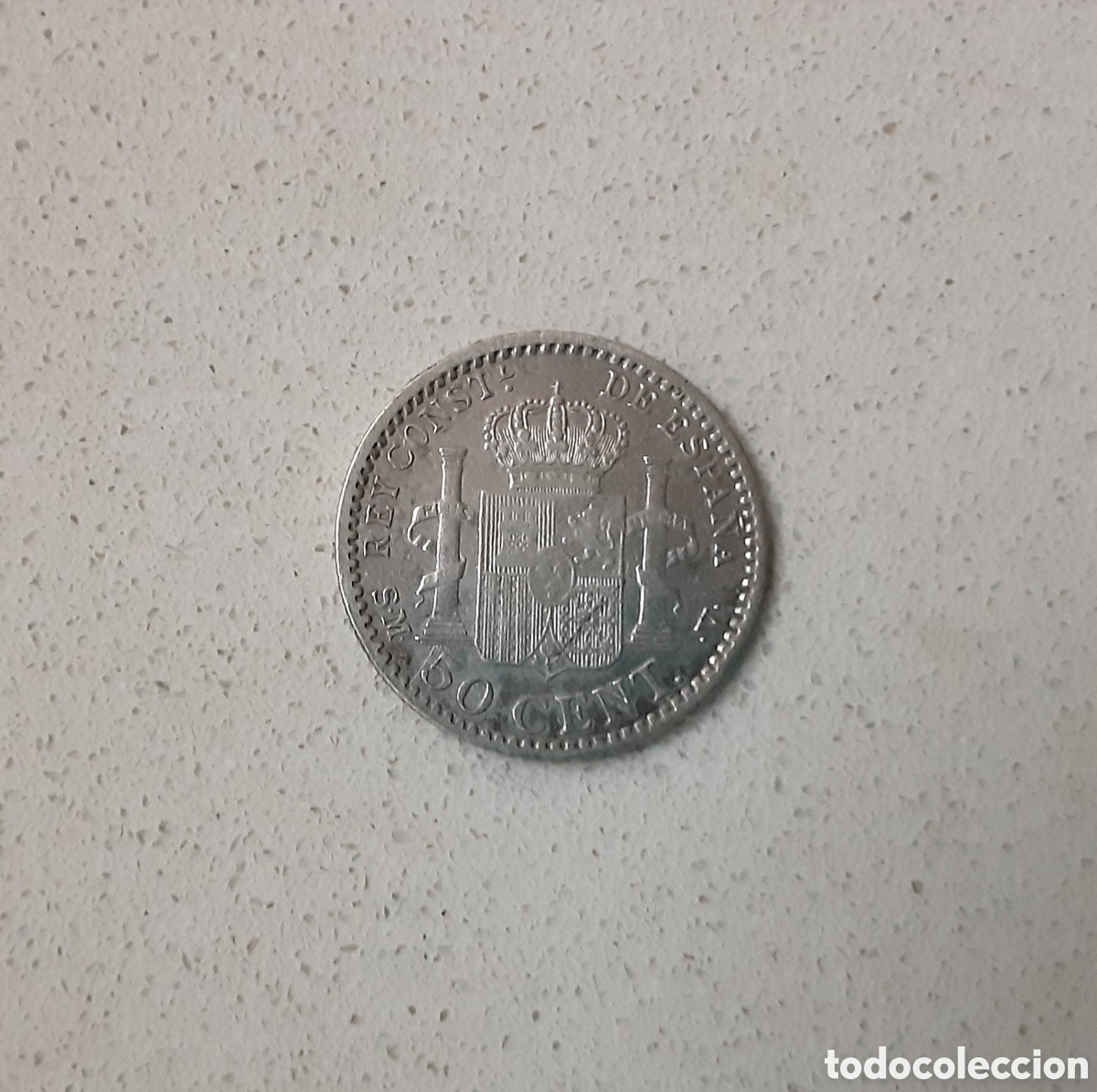 Monedas de Espa&ntilde;a: Moneda de Plata 50 C&eacute;ntimos 1900 Alfonso XIII Espa&ntilde;a - Foto 2
