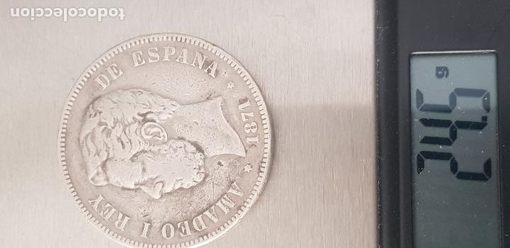 Monedas de Espa&ntilde;a: 1871 AMADEO I -5 PESETAS - Foto 3