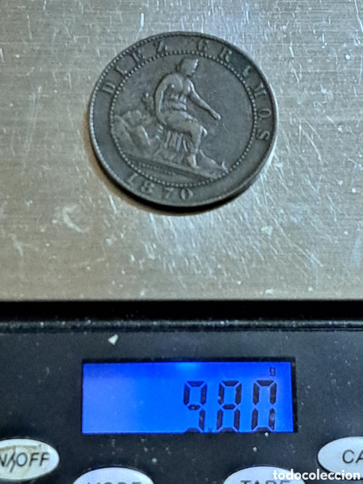 Monedas de Espa&ntilde;a: 10 c&eacute;ntimos del gobierno provisional a&ntilde;o 1870 - Foto 3