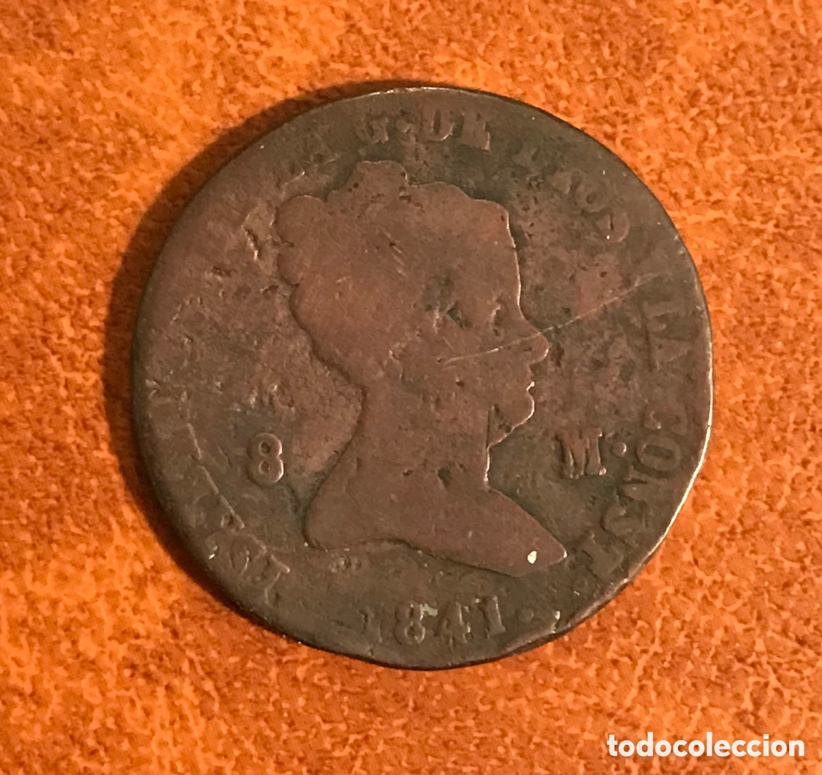 Monedas de Espa&ntilde;a: Moneda de 8 maravedis. Isabel II. 1841. - Foto 1