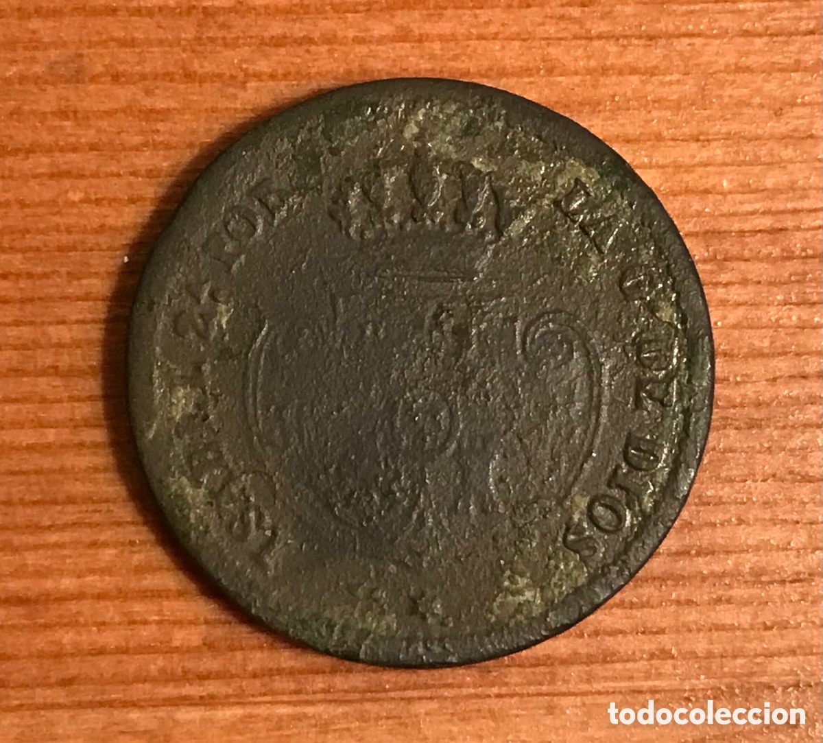 Monedas de Espa&ntilde;a: Moneda una d&eacute;cima de real. Isabel II. 1853. - Foto 2